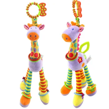 Baby toy stroller rattle pendant Baby crib hanging bed bell cartoon giraffe baby companion toy customization