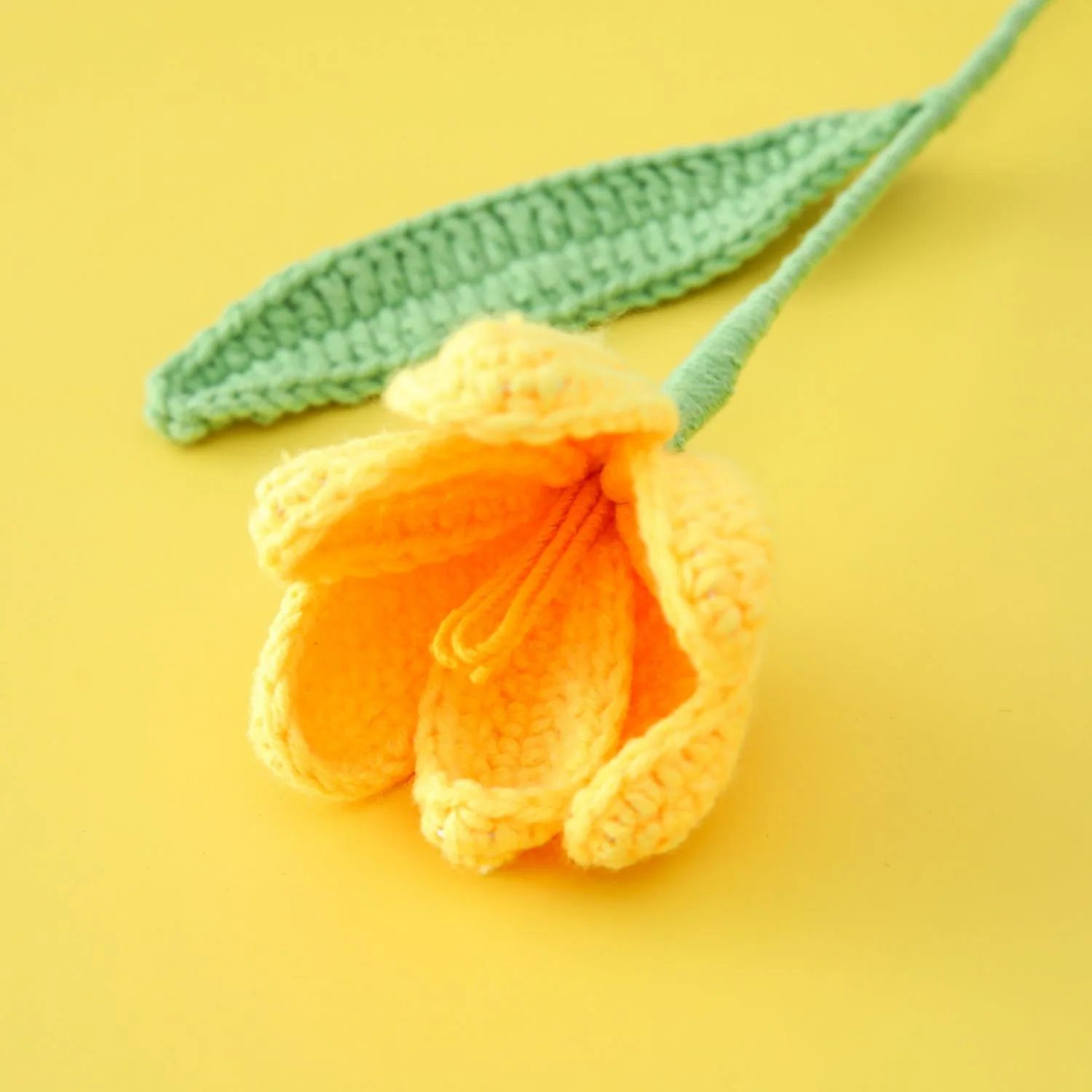 2024 Crocheted Wool Yarn Open Tulip Flower