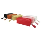 Pouch Leather Bag Bag Custom Personalized Private Label Multicolor Cosmetic Zipper Pouch Leather Makeup Bag