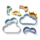 New Toys 2021 New Arrival Unique Design Newborn Learning Cloud Shape Rubber Silicone Stacker Baby Stacking Toys
