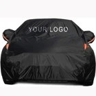 Car XMB Black All Weather Heavy Duty Snowproof UV Padded Hail Protection Windproof Outdoor Full Car Cover With Cotton