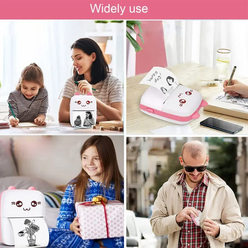 Photo Picture Mini Portable Pocket Printer Customized Brand Office Student Wireless Thermal Mini Label Printer