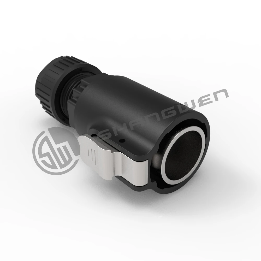 Outdoor IP67 Waterproof Metal Material Card Buckle 8P8C RJ45 Connectors 8 Core Male Signal Connector LED Display RJ45 Connector