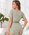 Onesie Wholesale Women Plus Size Adult Onesie Ladies Cheap Sleepwear Short Sleeve Womens Romper Pajamas