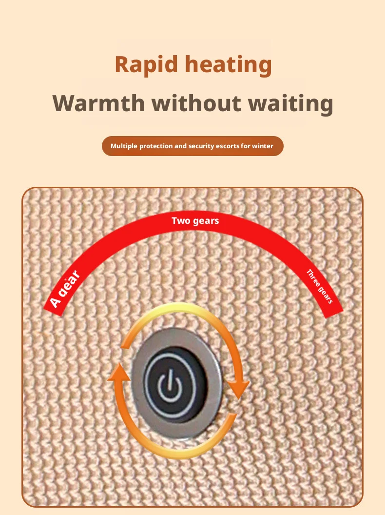 Portable Electric Heating Blanket, USB, DC 5V, Us Plug - detail 6
