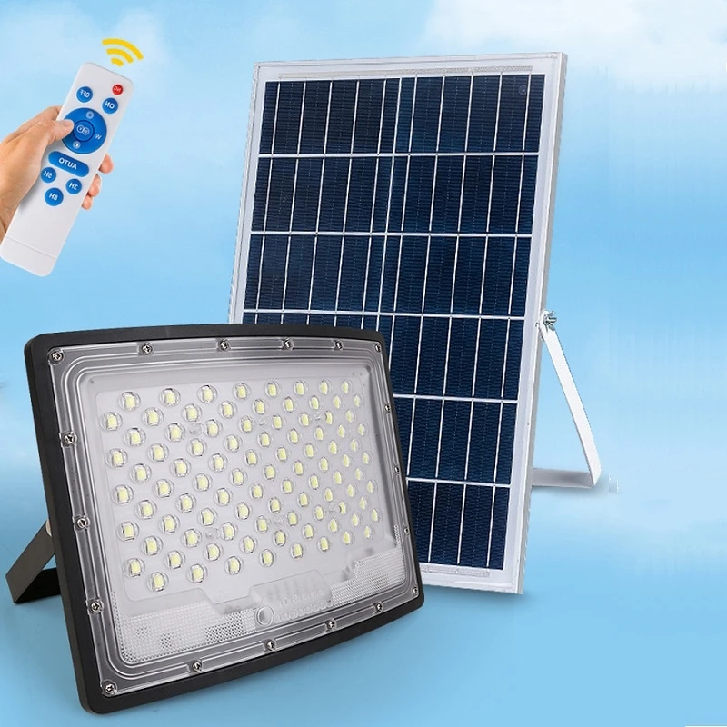 Hot selling solar floodlight one tow two super bright solar floodlight 100 200 300 watt Led solar street outdoor light