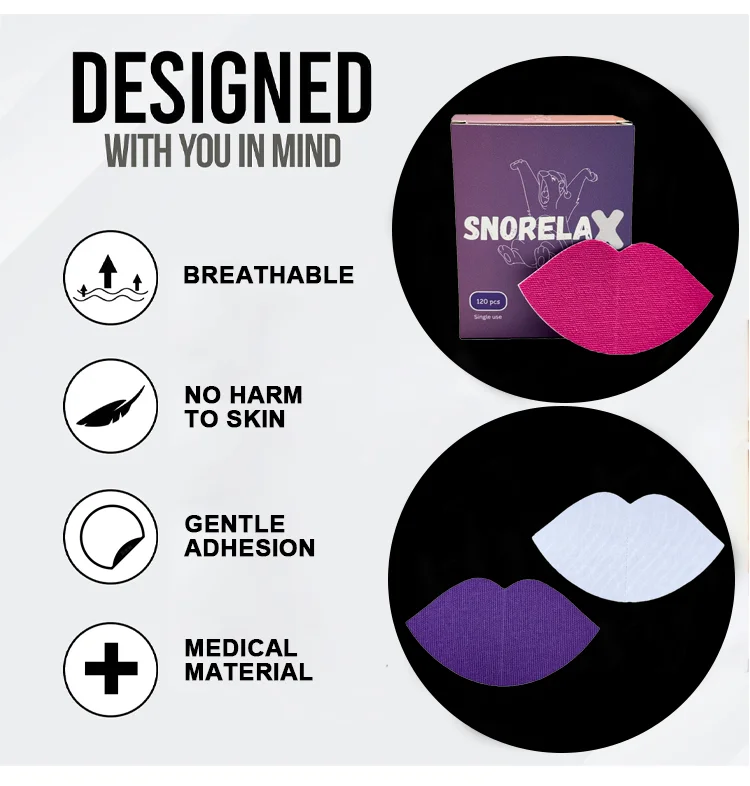 Bamboo Silk Hypoallergenic Mouth Strips Mouth Tape Breathing Sleeping Tapes Lips Shape Sleep Tapes for Smooth Breather manufacture
