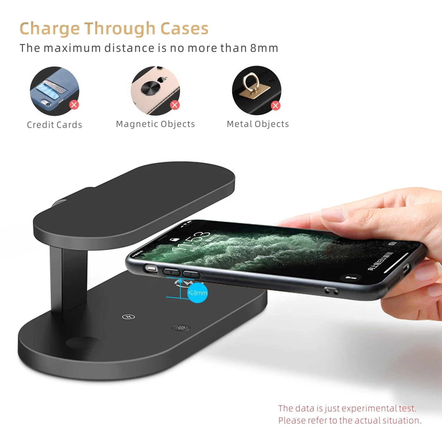Hot Selling  Multifunction Wireless Charging Stand Foldable Phone Holder 3 In 1 Wireless Charge