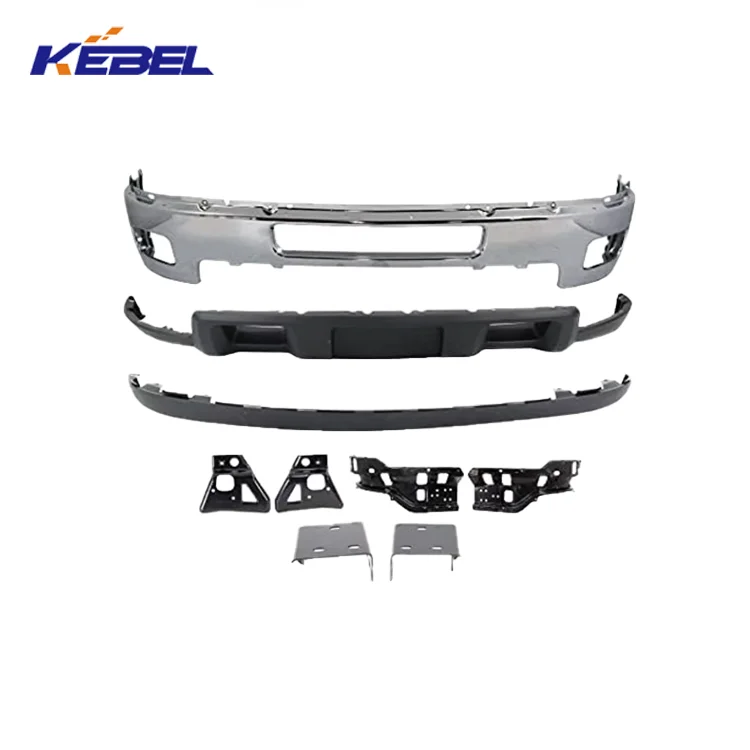 Garage-Pro Front Chrome Steel Bumper Kit Fog Light Holes for Chevrolet Silverado 2500 3500 HD 2011-2014 Replaces supplier