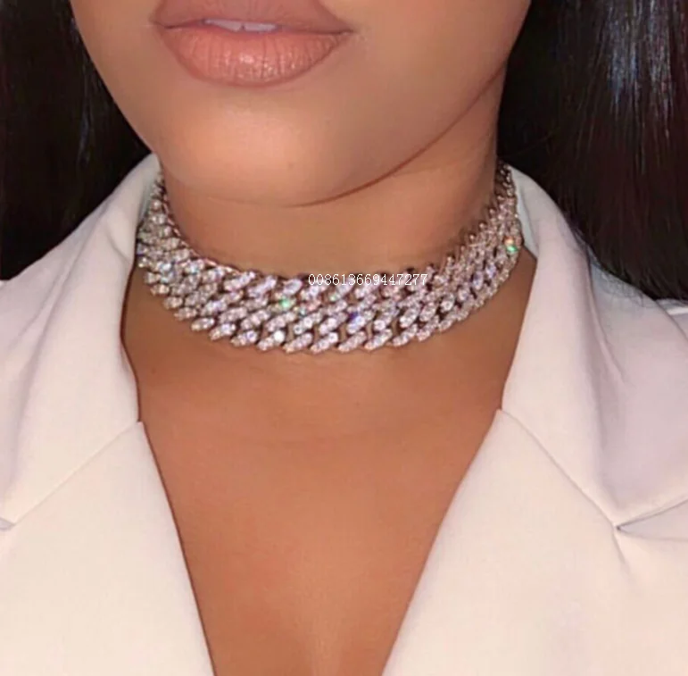 Pink Cz Micro Pave Cool Link Chain Usa 