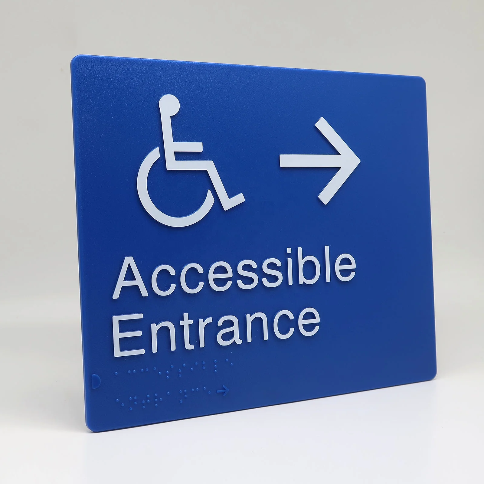 Accessible Entrance Right Arrow Braille Sign Buy Accessible Entrance