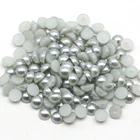 Pearls Lt.Silver Grey 1.5mm-20mm Loose Imitation Abs Flatback Pearls For Shoes