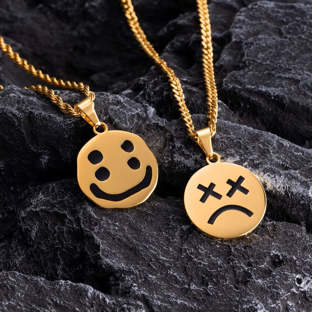 sad face pendant