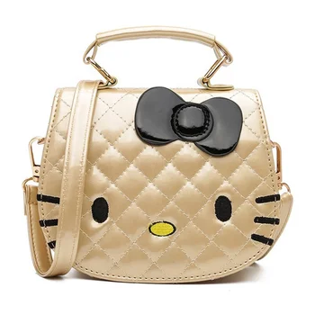 Chinese brand factory handmade girl shoulder bag girl cat golden handbag