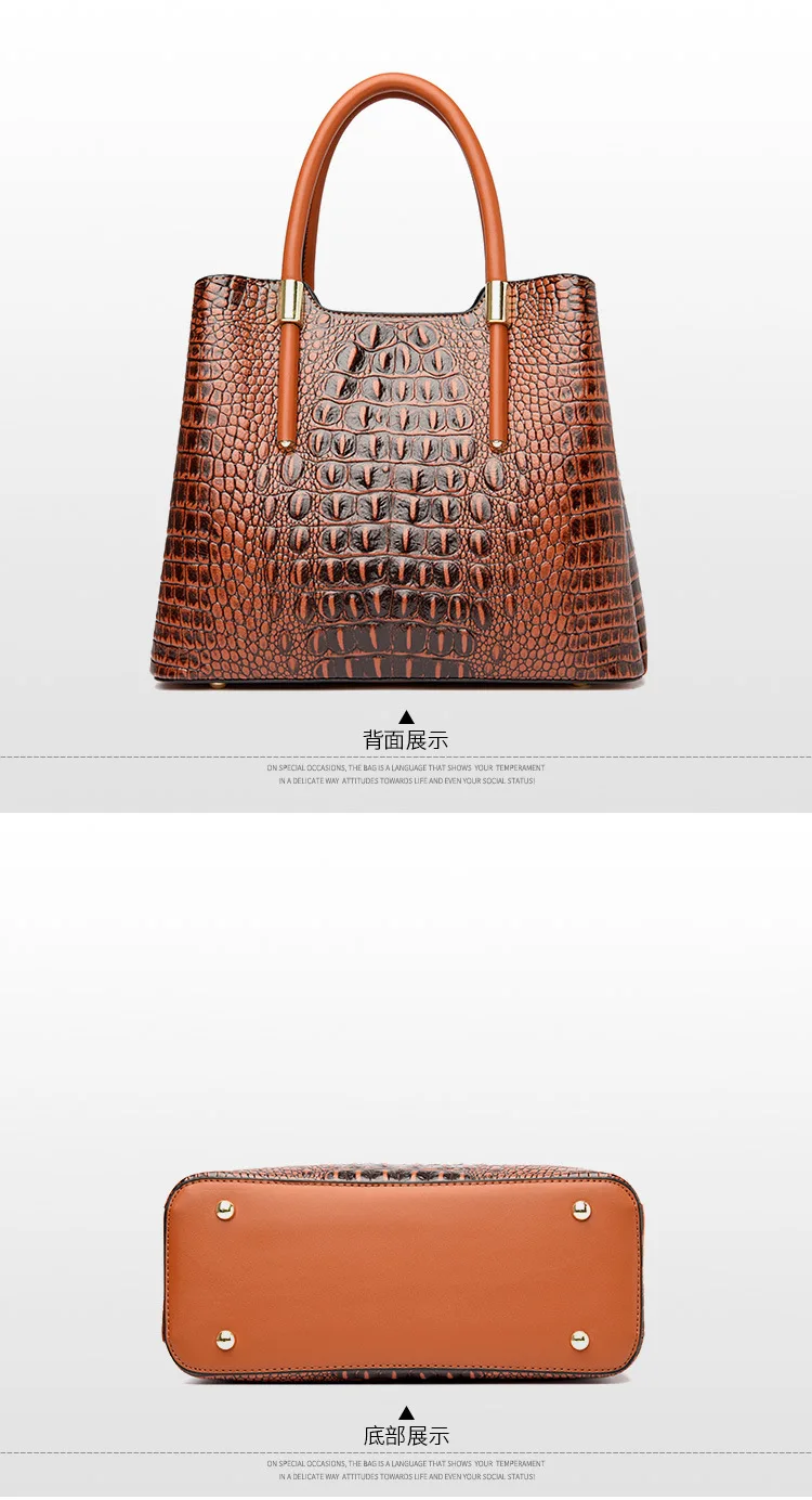Fashion Shoulder Bags Leather Alligator Ladies Handbag Women Bag Handbag Luxury Crocodile Handbags For Women Luxury