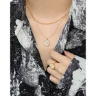 Mother Of Pearl H-N499 Women 925 Sterling Silver Mother Of Pearl Rose Coin Necklace
