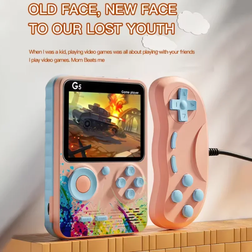 G5 Mini Handheld Game Player Built-in 500 Classic Retro Games Portable Children's Video Game Console