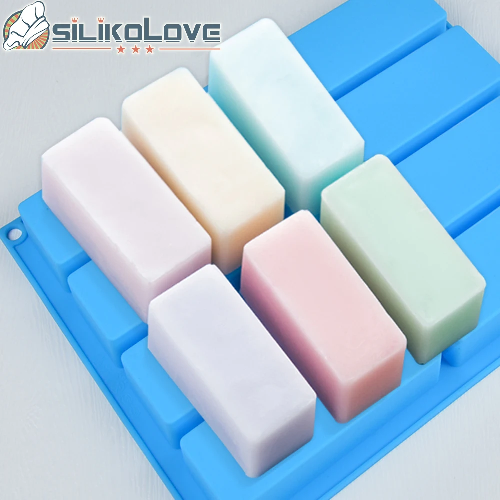 Cheap custom 8 hole rectangular concrete candle jar mold silicone silicon soap mold for soap making