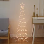 Holiday Decoration Durable 80 Lights 4Ft Spiral Christmas Tree Light Holiday Outdoor Decoration Led Christmas Tree Light