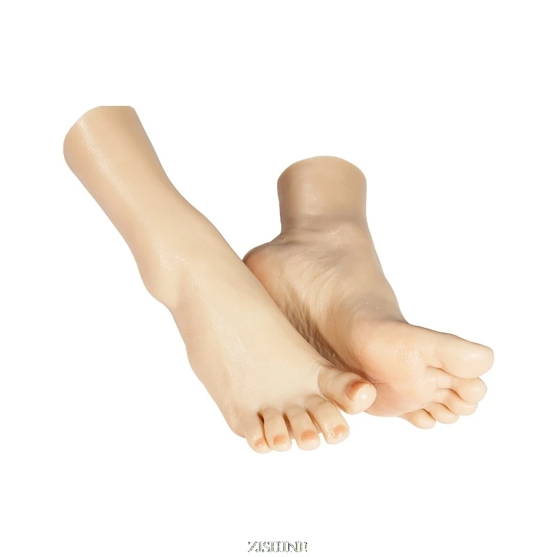1PC Lifesize Soft Silicone Female Leg Foot Mannequin Display Shoes Model Prop 