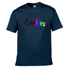 Unisex Fashion Cookies Unisex T Shirts Custom Men Comfortable Cotton Laser Reflective CBD Cookies Tshirt
