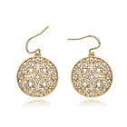 Earrings Brass Gold Plated Design Earring Ouxi Luxury Hollowed-out Cubic Zircon Earrings In Brass Gold Plated 21741