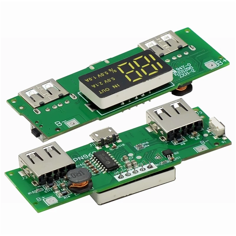 18650 Lithium Battery Digital Display Charging Module 5v 2.4a 2a Dual