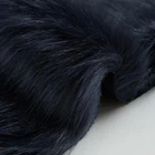 Plush Fabric Faux Fur Plush Fabric Every Noble Style Black Color Long Pile Plush Faux Fur Fabric