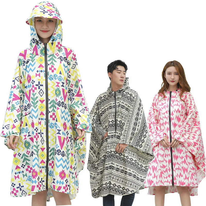 Waterproof Printing Women Polyester Zip 