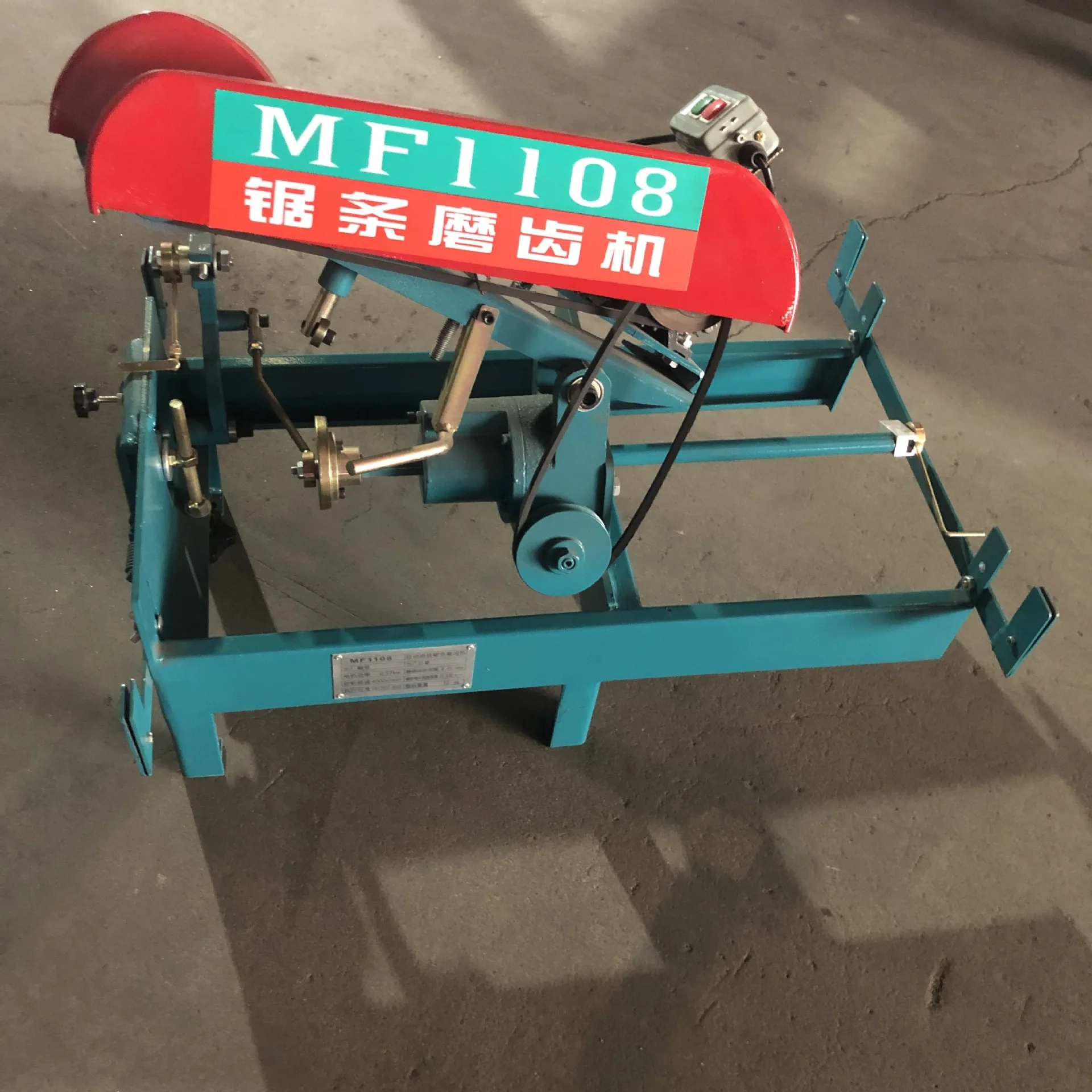 MF1108 15-100mm width auto feeding bandsaw blade sharpener grinding machine tct band saw blade sharpening machine
