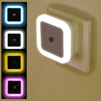 LED Night Light Mini Light Sensor Control 110V 220V EU US Plug Nightlight Lamp For Children Kids Living Room Bedroom Lighting
