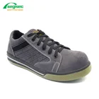 Safety CE Lightweight Oil Resistant Anti Slip Suede Leather Steel Toe Cap Prevent Puncture Safety Work Shoes