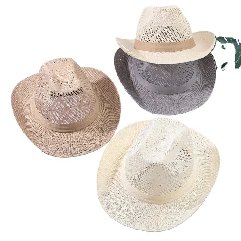 mens beach straw cowboy hat