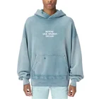 100 Cotton Hoodi OEM Embroidery Plus Size Pullover Wholesale Oversized Pigment Die 100%cotton Sweatshirts Men's Hoodies