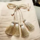 Simple Modern Home Decoration Polyester Handmade Braided Hemp Rope Curtain Buckle