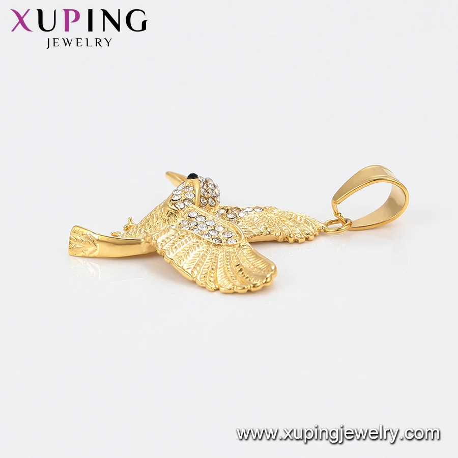 35470 xuping 2019 new arrival bird dubai gold fashion crystal stone pendant jewelry for neutral