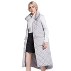 Long Down Coat Wholesale Warm Women Long Waistcoat Vest Winter Coat