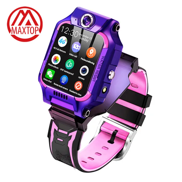 Maxtop Custom Sports Waterproof Kids Watches Alarm Children Digital Smart Watch Phone SIM Card GPS Tracker 4G Kids Smart Watch