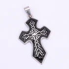 Cross Pendant Stainless Steel Crucifix Cross Religious Necklace Jesus Christ Cross Memorial Ashes Pendant
