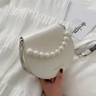 Leather Shoulder Bag Wholesale Pu Leather Shoulder Bag Crossbody Chest Bag Pearl Hand Messenger Bag