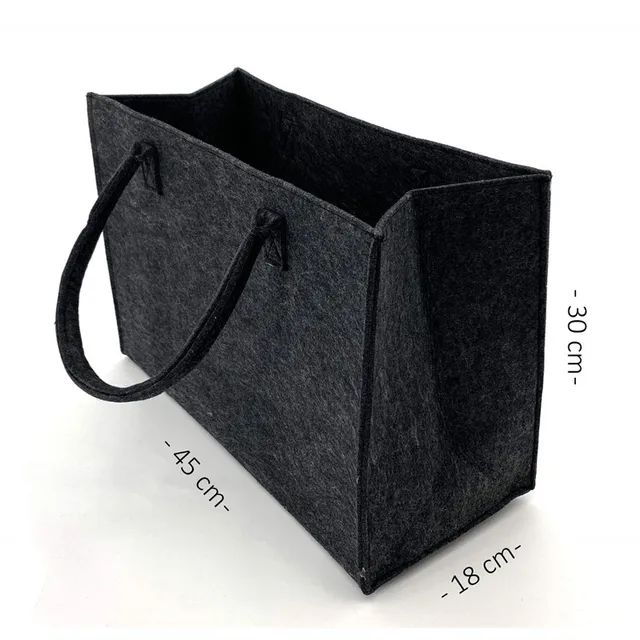 Hot Sale Grey Black Needle Nonwoven Felt Shopping Bag Shopper Felt Bag Manufacturer
