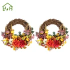 Artificial Rose Flowers Wreath For Indoor Outdoor Wall Wedding Artificial Silk Wreath