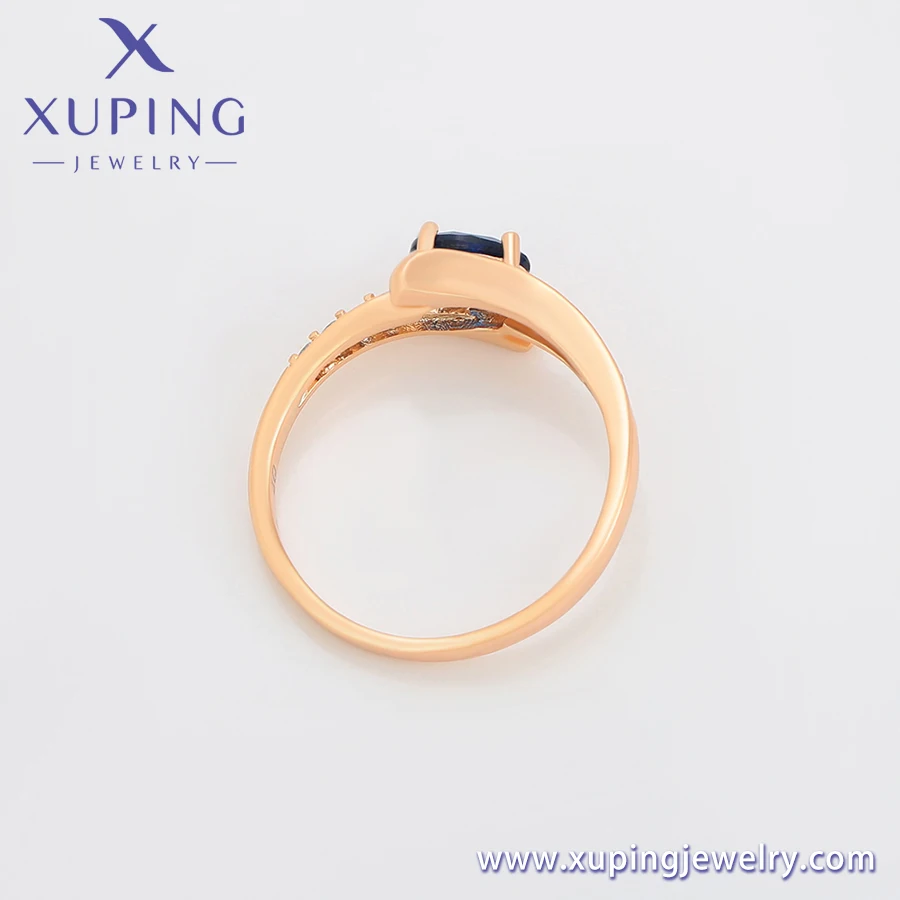 A00901340 xuping Weekly Deals Free sample mexican style copper jewelry 18K gold color Highly reflective Multi-stone finger ring