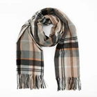 Gray Fashion Ladies Gray Plaid Shawl With Long Tassels To Keep Warm Winter Cashmere Scarf For Men And Women
