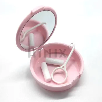 Round Oem Dental Denture Plastic Orthodontic Retainer Case/false Tooth Box Denture Aligner Container