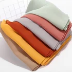 Scarf Chiffon Hijab Scarf Premium Dubai Muslim Scarf Hijab Plain Chiffon Bubble Hijab Crinkle Muslim Women Wrap Tudung