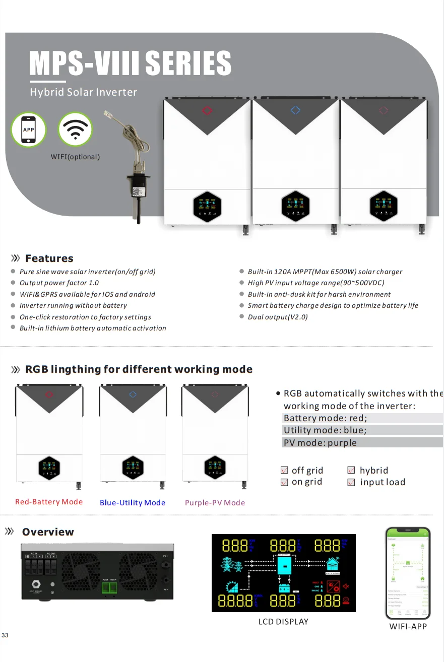 W Vac Vdc Mppt A Vdc Pv On Off Grid Hybrid Solar