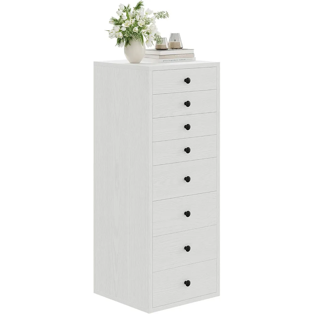 product modern 8 drawer dresser for bedroom tall narrow wood chest of drawers with storage organizers-0