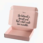 Box Small Packaging Boxes OEM Printing Logo Customized Glossy Box Packaging Postage Boxes Pink Small Shipping Mail Box