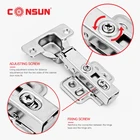 CONSUN Copper Hydraulic Clip On Soft Close Furniture Hinges